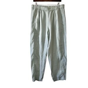 Eileen Fisher Women's Geyser Garment-Dyed Organic Linen Lantern Pants- Medium